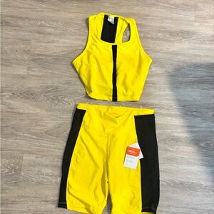 Sports Illustrated Swim Yellow and Black Set Gym Outfit